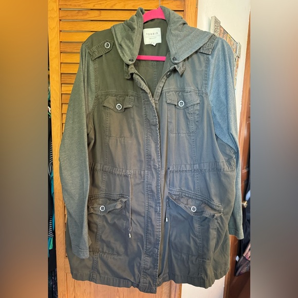 Torrid Olive Drawstring Anarok Jacket - Picture 8 of 8
